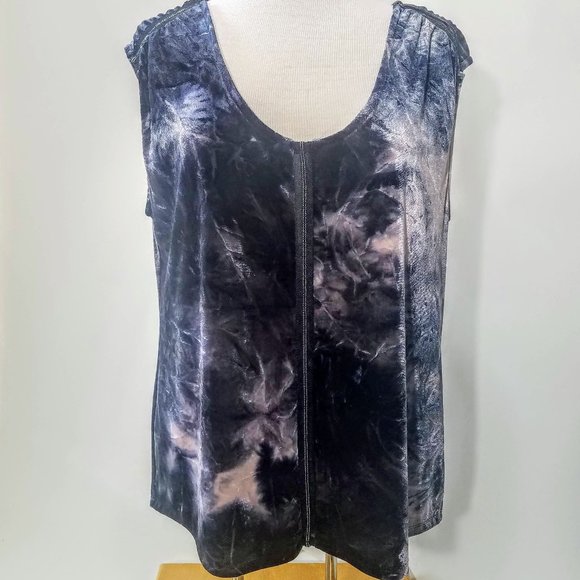 Rock & Republic Tops - EUC Rock & Republic Tie Dye Velvet Sleeveless Top